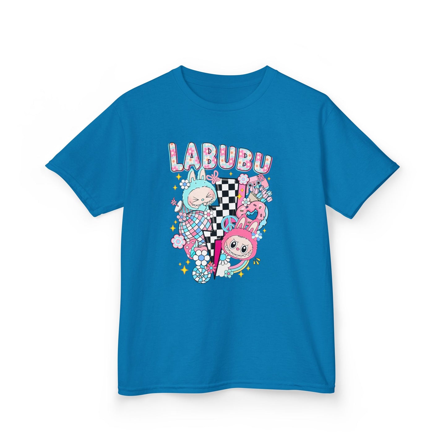 Kids T-Shirt Pastel Labubu and Black and White Design