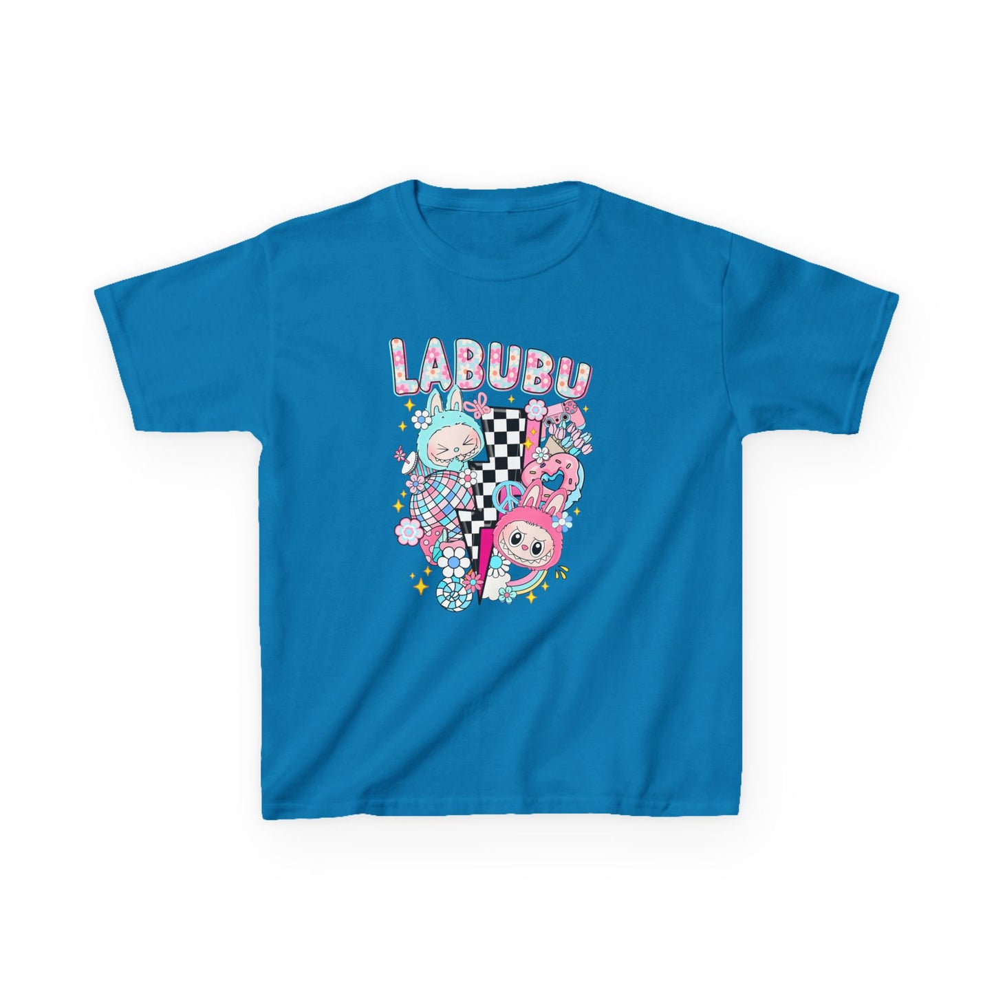 Kids T-Shirt Pastel Labubu and Black and White Design