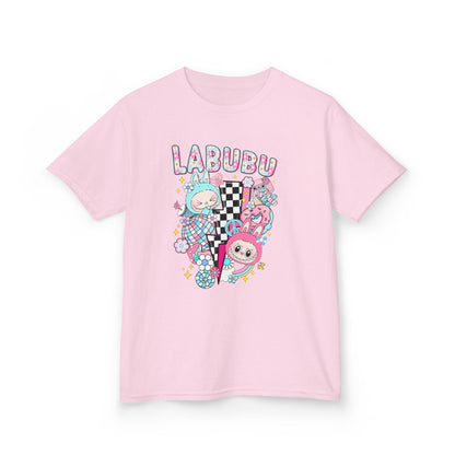 Kids T-Shirt Pastel Labubu and Black and White Design