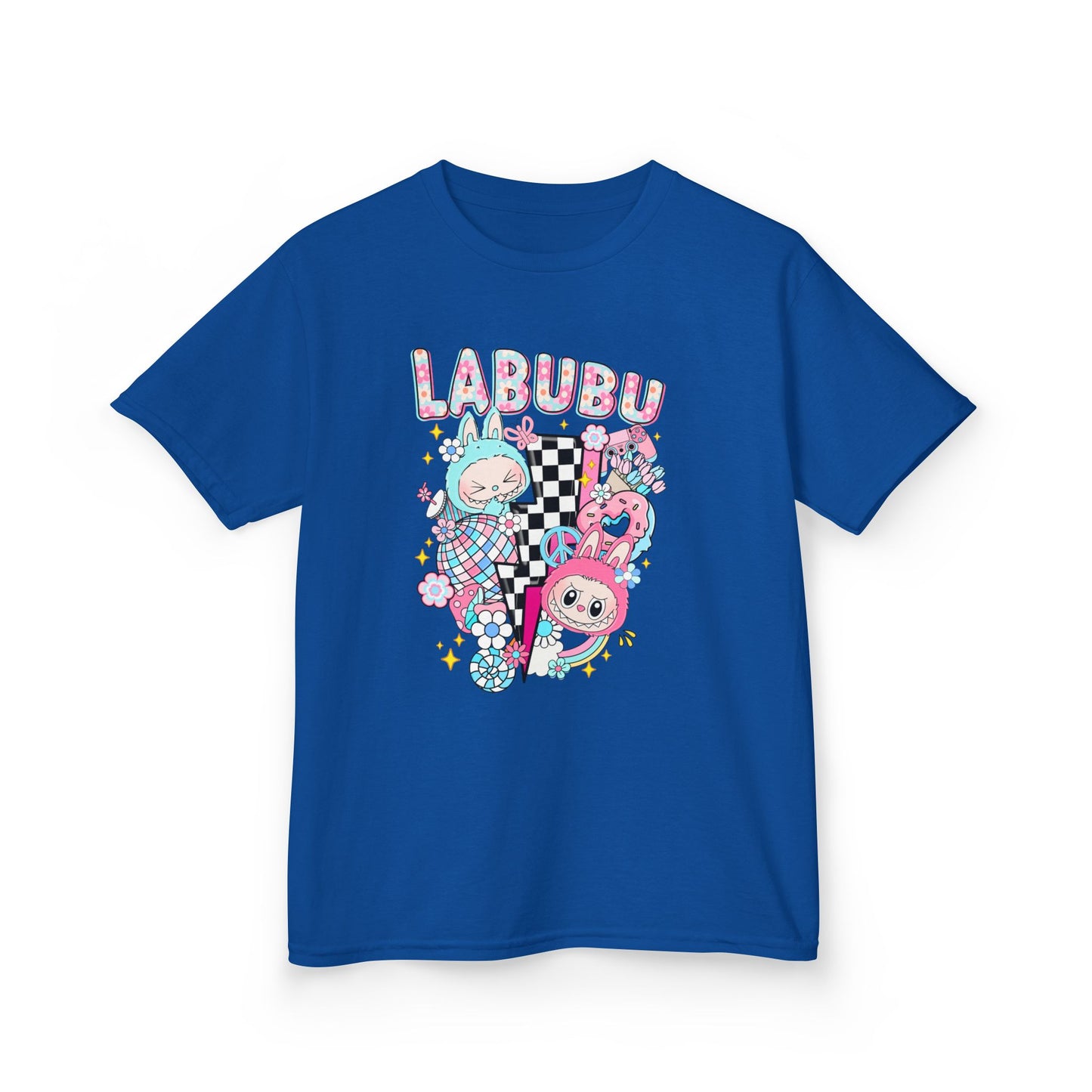 Kids T-Shirt Pastel Labubu and Black and White Design