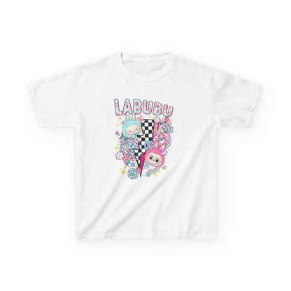 Kids T-Shirt Pastel Labubu and Black and White Design