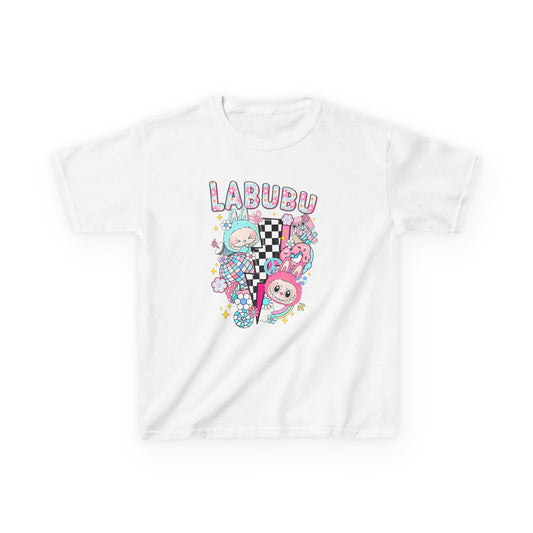 Kids T-Shirt Pastel Labubu and Black and White Design