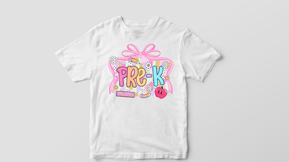 🎀 Girls Pastel Back-to-School Grade Shirts – Pre-K to 6th Grade 🎀
