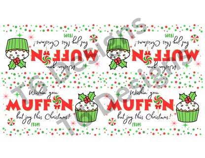 Christmas Muffin Bag Topper Digital Download