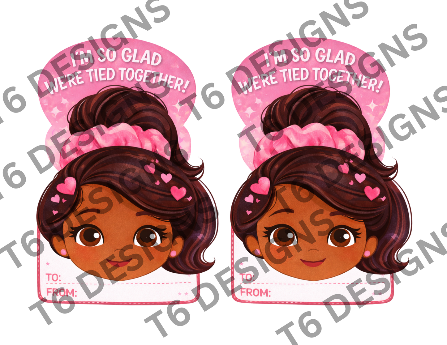 Valentine Hair Scrunchie Party Favor – Digital Download (DIY)