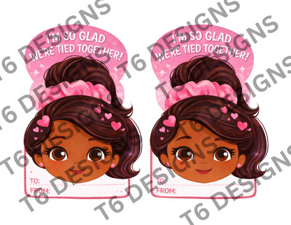 Valentine Hair Scrunchie Party Favor – Digital Download (DIY)