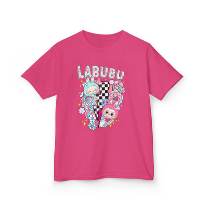Kids T-Shirt Pastel Labubu and Black and White Design