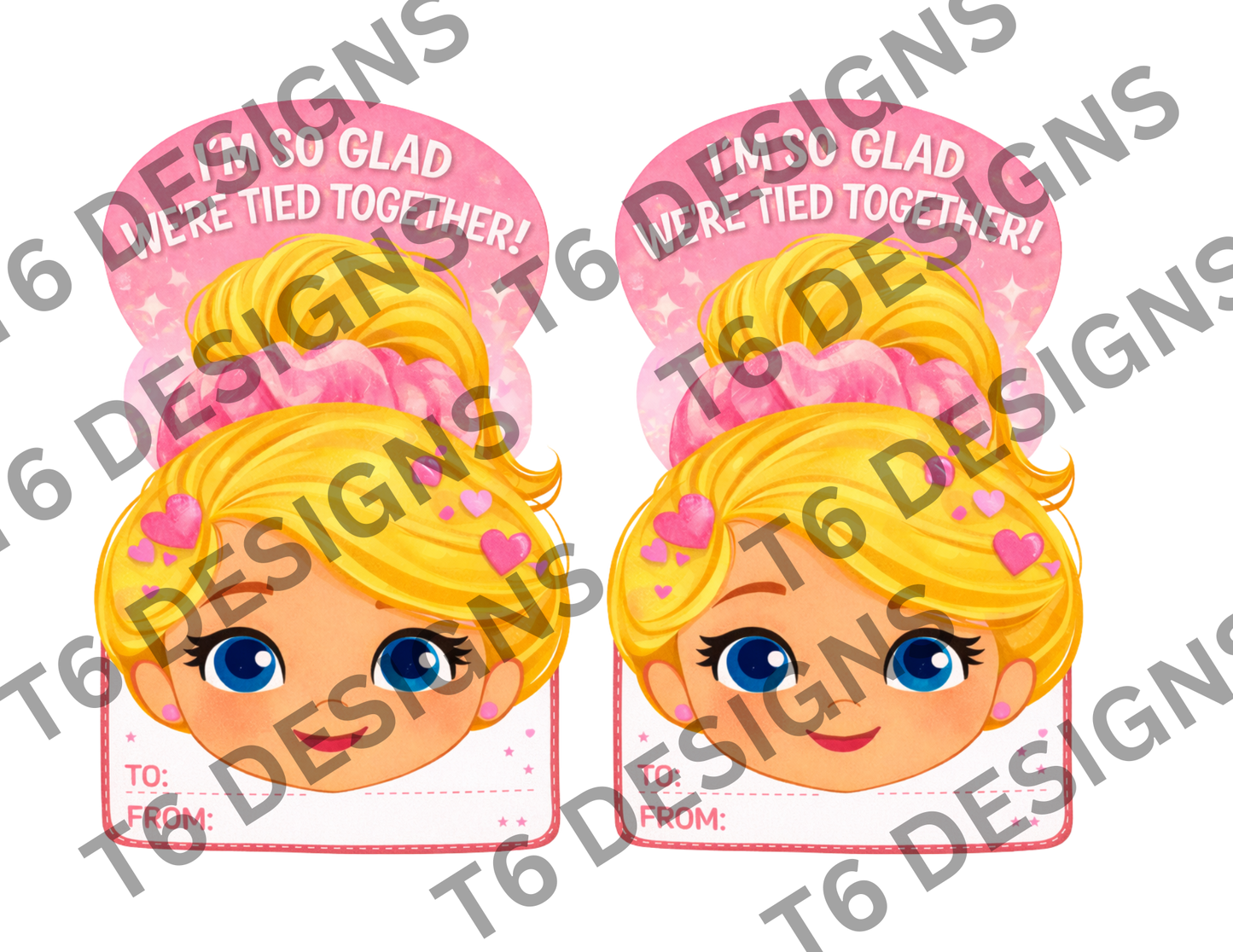 Valentine Hair Scrunchie Party Favor – Digital Download (DIY)
