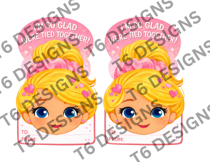 Valentine Hair Scrunchie Party Favor – Digital Download (DIY)