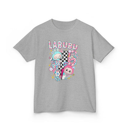 Kids T-Shirt Pastel Labubu and Black and White Design