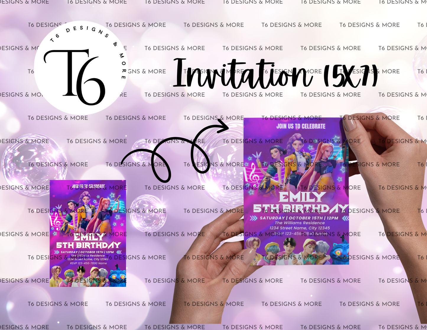 Pop Star Party Favor Labels Bundle #2