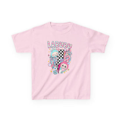 Kids T-Shirt Pastel Labubu and Black and White Design