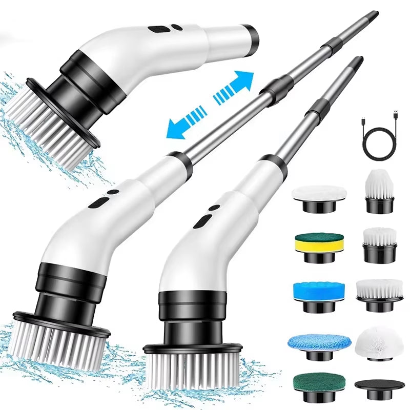 9-in-1 Electric Cleaning Brush – Powerful, Cordless & Built for Every Surface! 🧼⚡