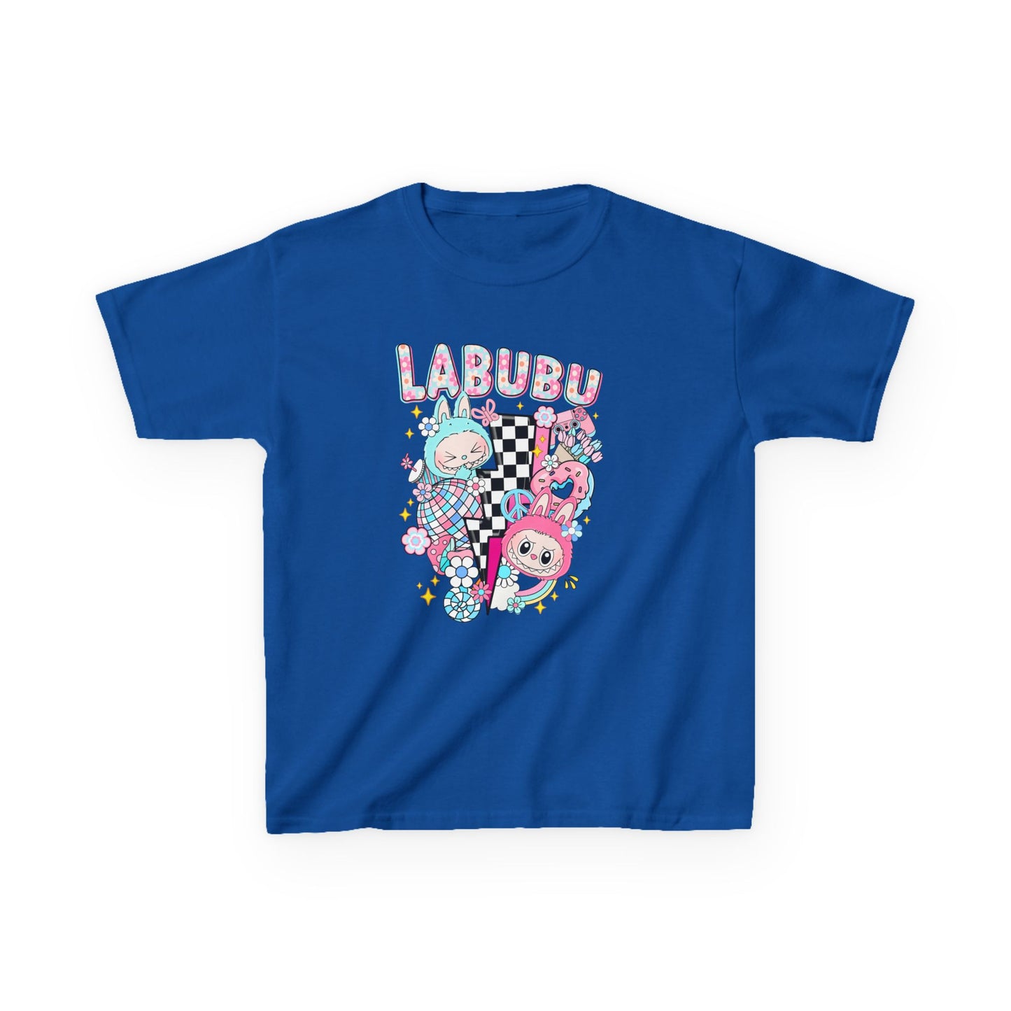 Kids T-Shirt Pastel Labubu and Black and White Design