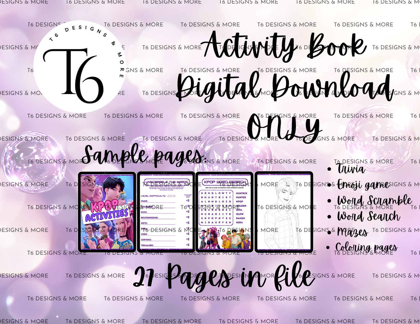 POP Star Activity Book – Digital Download (DIY)