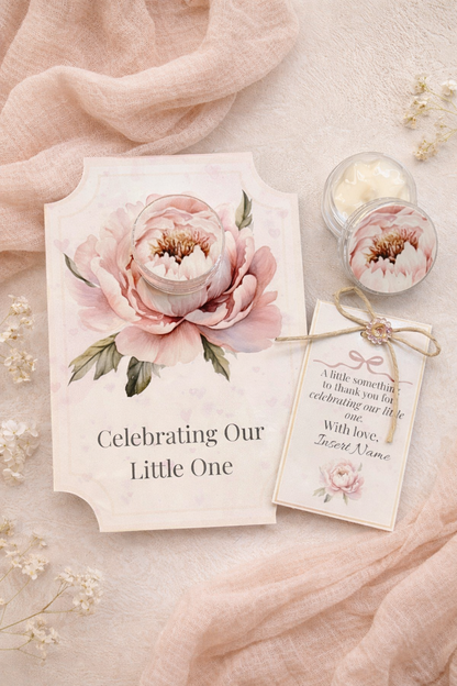 Elegant Floral Hand Cream Party Favor Set