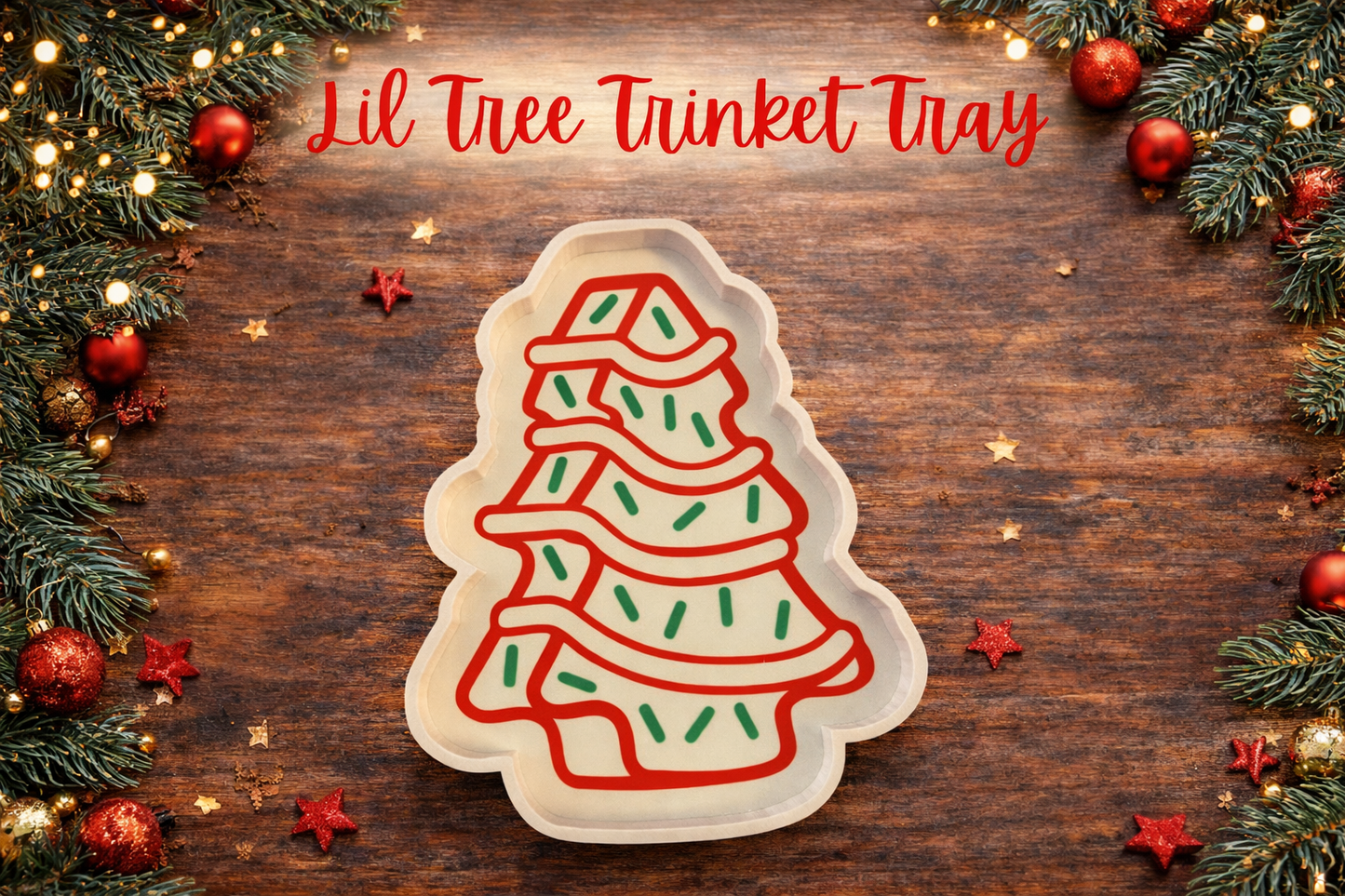 🎄Little Debbie Inspired Christmas Tree Trinket Tray