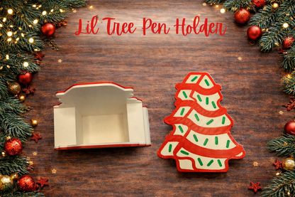 🎄 Little Debbie–Inspired Christmas Tree Pen Holder