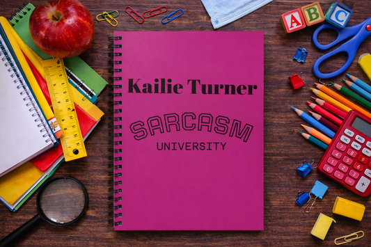 Sarcasm University Spiral Notebook - Fun Gift for Students, Journaling, School Supplies, College Essentials, Humor Writing