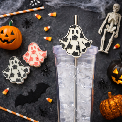 3D Printed Ghost Straw Toppers