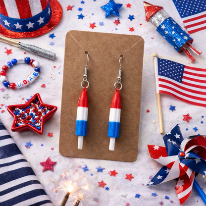 3D Printed Bomb Pop Earrings!