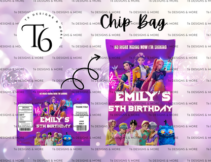 Pop Star Party Favor Labels Bundle #2