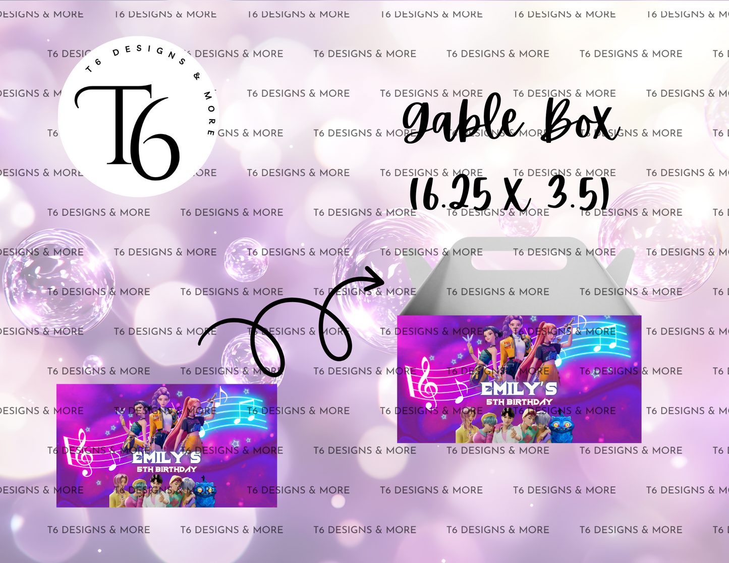 Pop Star Party Favor Labels Bundle #1