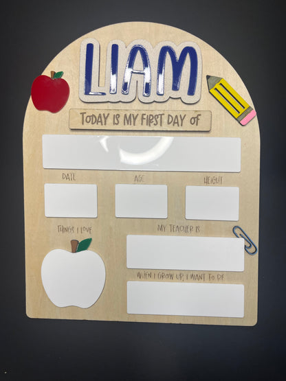 📚 Personalized First & Last Day of School Board – Laser Cut & Reusable
