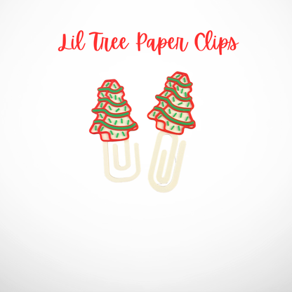 🎄 Little Debbie–Inspired Christmas Tree Paper Clips