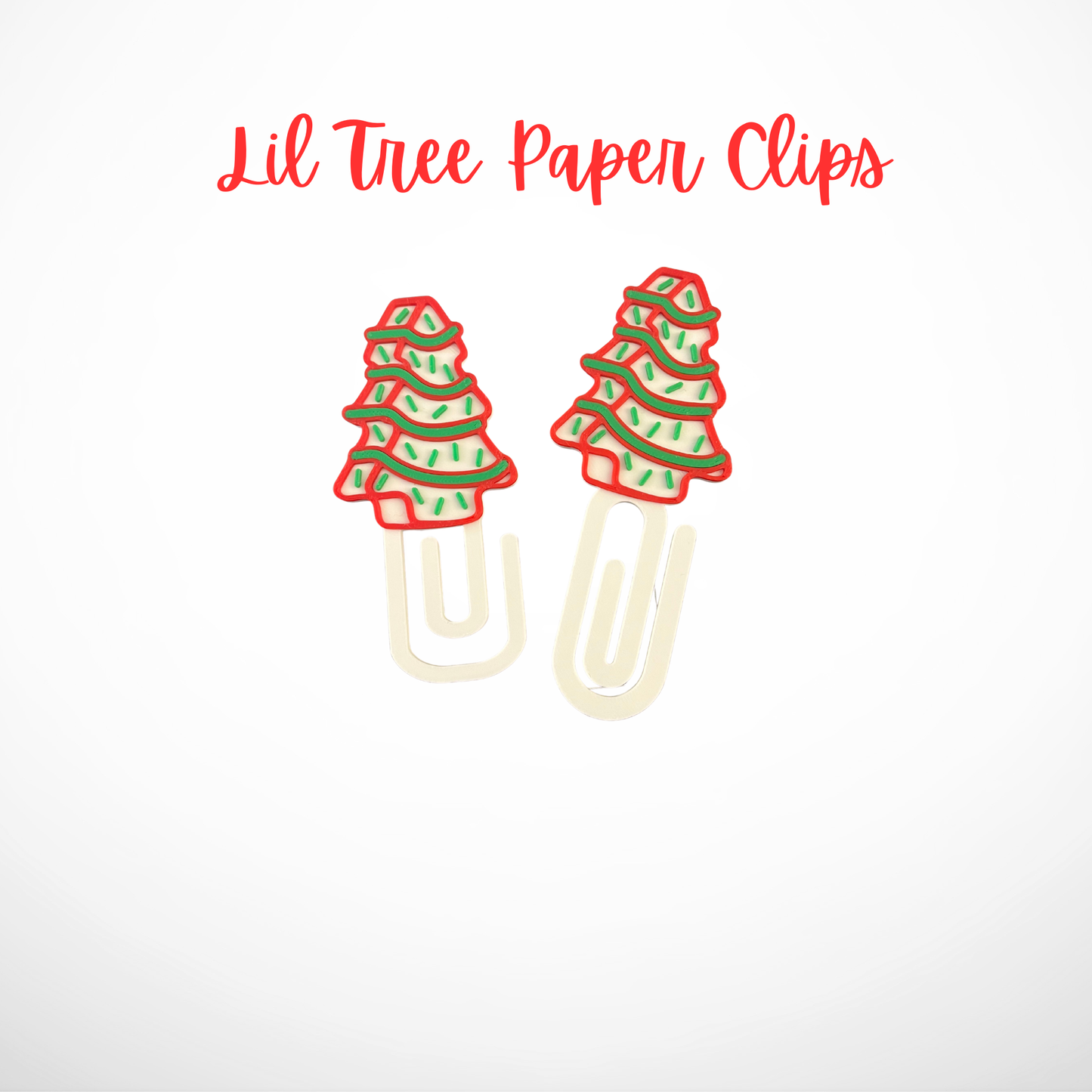 🎄 Little Debbie–Inspired Christmas Tree Paper Clips