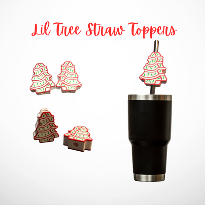 🎄 Little Debbie–Inspired Christmas Tree Straw Toppers