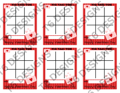 Tic Tac Toe Valentine Digital Download