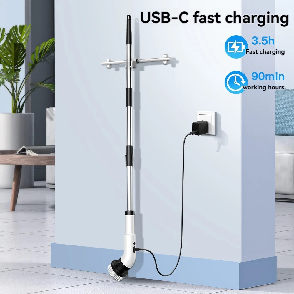 9-in-1 Electric Cleaning Brush – Powerful, Cordless & Built for Every Surface! 🧼⚡