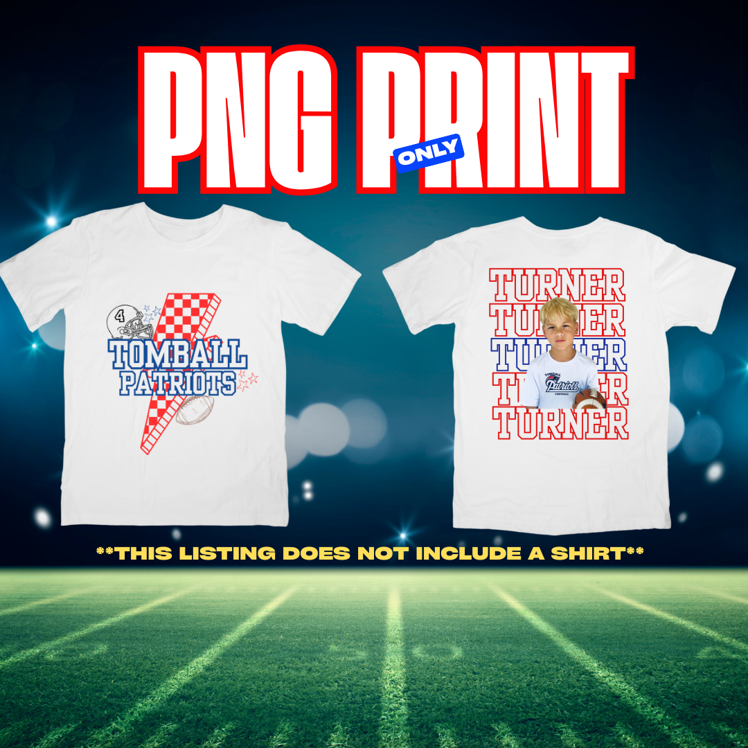 Custom Tomball Patriots Football Player *IMAGE PRINT ONLY*