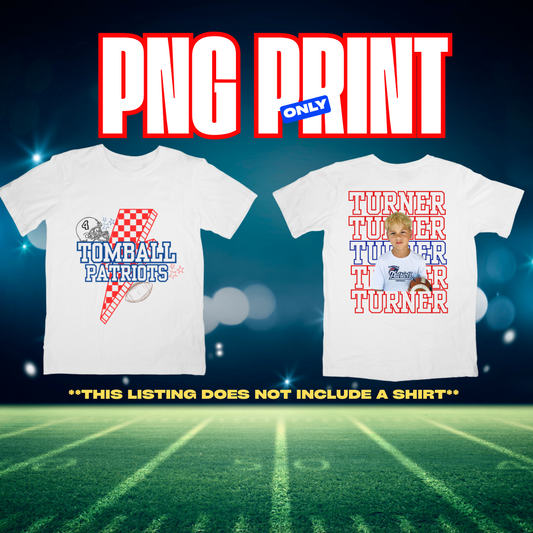 Custom Tomball Patriots Football Player *IMAGE PRINT ONLY*